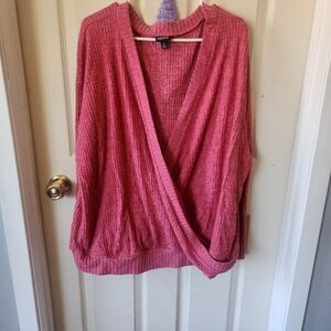 torrid Rose Pink Wrap-Front Chenille Cardigan